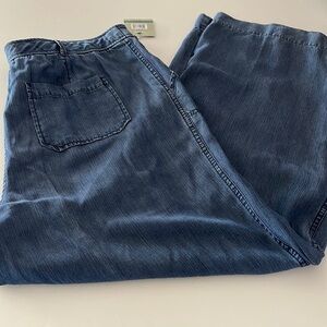 NWT John Mark High Rise Wide Leg Blue Jeans size 16